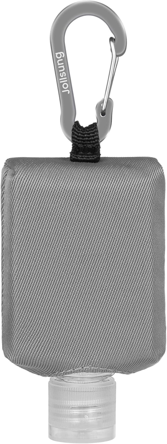 Hand Sanitizer Bottle Case Holder, Travel Size Empty Bottle Refillable Containers for Soap, Lotion, and Liquids - 60ML/2 oz Flip Cap Reusable Bottles with Carabiner Carriers