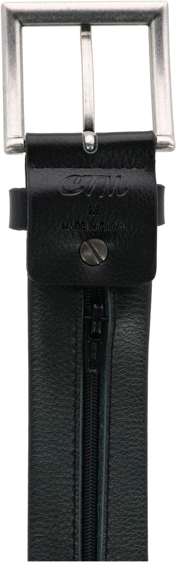CTM Men's Travel Money Belt with Full Length Hidden Zipper