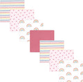 Hudson Baby Unisex Baby Cotton Flannel Receiving Blankets Bundle, Creative Rainbow, One Size