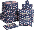 Mossio 7 Set Packing Cubes with Shoe Bag - Travel Carry On Luggage Organizer