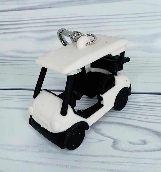 Bath and Body Works White with Black Trim Golf Cart Tee and Pocketbac Hand Sanitzer Holder