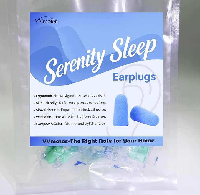 10 Pairs Green Reusable Ear Plugs, 32dB NRR Noise Reduction, Washable Slow-Rebound Foam Earplugs for Sleeping, Snoring, Work, Concerts, Travel