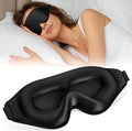 Sleep Mask | 99% Fully Block Out Light Eye Sleep Mask | Long Lash Extension | 3D Deep Contoured Eyes Cover Zero Pressure | Adjustable Straps | Sleep Travel Home Nap Rest Women Men (Black)