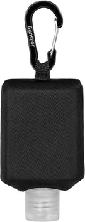 Hand Sanitizer Bottle Case Holder, Travel Size Empty Bottle Refillable Containers for Soap, Lotion, and Liquids - 60ML/2 oz Flip Cap Reusable Bottles with Carabiner Carriers