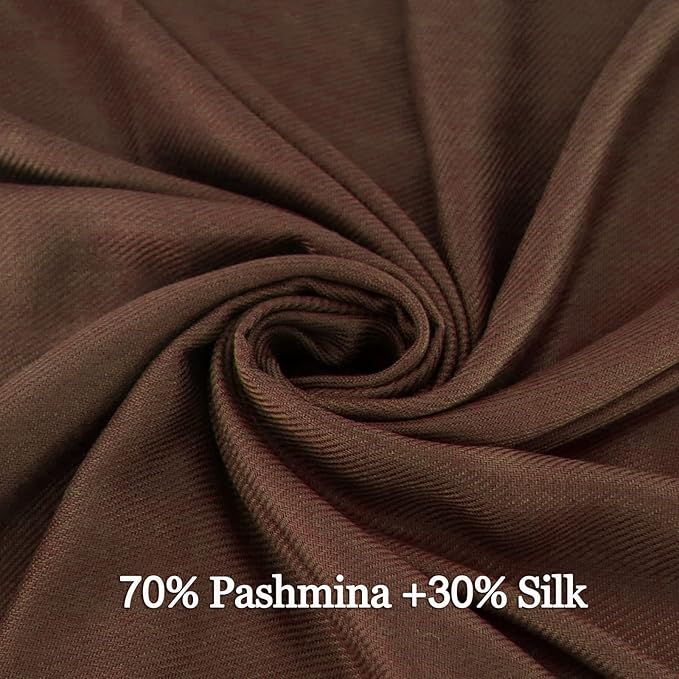 Soft Silky Pashmina Shawl Wraps Solid Colors Scarf for Wedding Evening Dresses