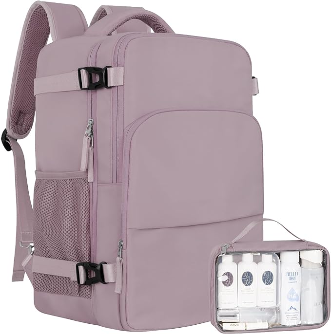 Sinaliy Travel laptop Backpack for Women, Personal Item Size Flight Approved, 16 Inch Laptop Bag with Multi-Pockets, College Computer Bag, Waterproof Carry On Backpack Casual Daypack Backpack