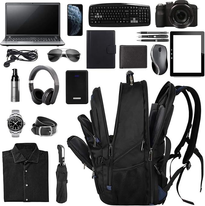 Mogplof 18.4 Laptop Backpack Men Women, 55L-60L Extra Large Laptops Backpack, TSA Friendly Flight Approved and RFID Anti-theft Pocket,Water Resistant Suiltable for Traveling