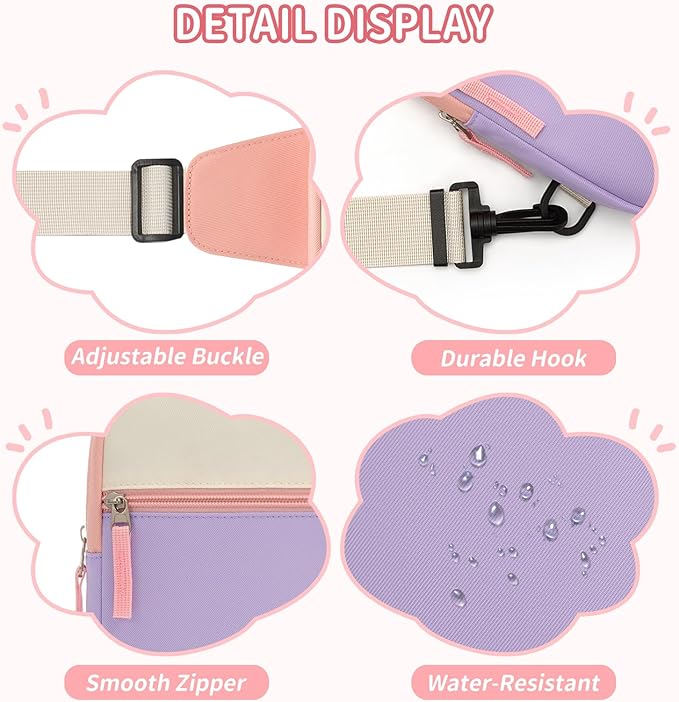 Mothers Day Gifts for Daughter, Birthday Graduation Gifts for 8 9 10 11 12 Year Old Teens Girls Her,Fanny Pack Sling Crossbody Bag Belt Bags Purse, Preppy Teen Girl Gift Trendy Stuff Travel Essentials