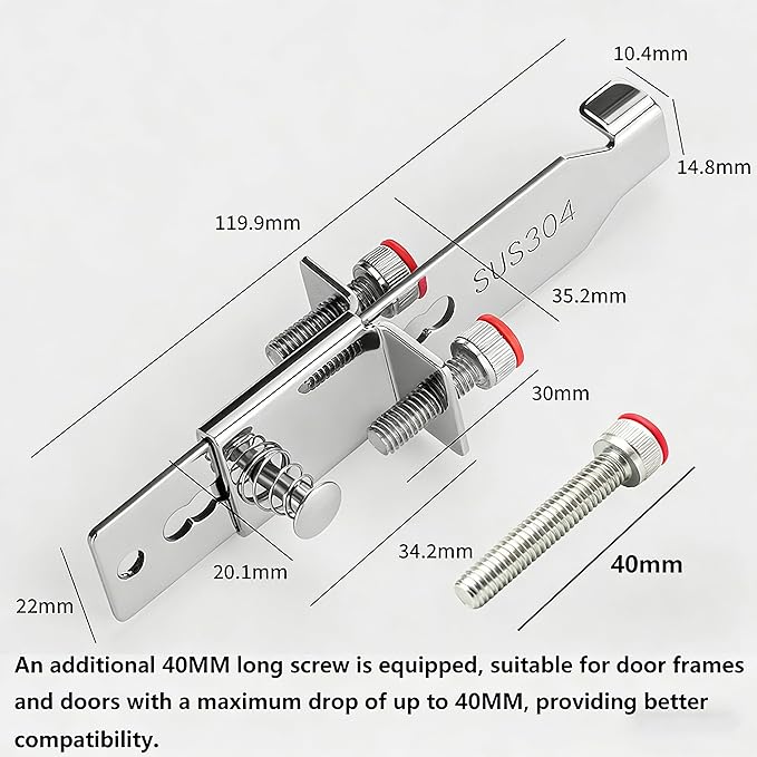 Portable Door Lock for Travel，Hotel Door Safety Locks from Inside，Quick No-Tool Installation, for Additional Safety and Privacy, Perfect for Traveling Hotel Home Apartment College