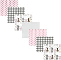 Hudson Baby Unisex Baby Cotton Flannel Receiving Blankets Bundle, Farm Friends Pink, One Size