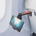 Beyond Cell Travel Accessories, Universal Seat Back Tray Table Hands Free Phone Clip Holder, Adjustable Pocket Size Airplane Travel Essentials Compatible with iPhone and Android American Flag