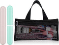 3 Pcs Toothbrush Pouch,1 Toothbrush Travel Bag + 2 Ventilated Toothbrushes Travels Containers, Portable Hygienic Organizer for Family, Camping & Business Trips