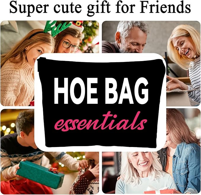 ZUYUROU Funny Gifts for Women, Friends, Hostess Gift Ideas Cool Gifts for Women Girls Birthday Gift Ideas Gag gifts Girls Weekend Overnight Fun Makeup Travel Bag Cosmetic Bag-Black