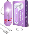 Personal Safety Alarm for Women - Waterproof Rechargeable Security Alarm - 140dB Extra Loud Siren with SOS Strobe Light - Self Defense Keychain for Women Girls Teens Seniors