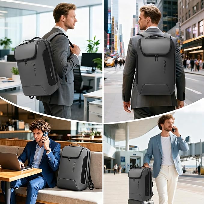 BANGE Business Travel Backpack,Waterproof Fashion Tech Backpacks,Laptop Backpack for 17.3Inch Notebook, Work for Men and Women