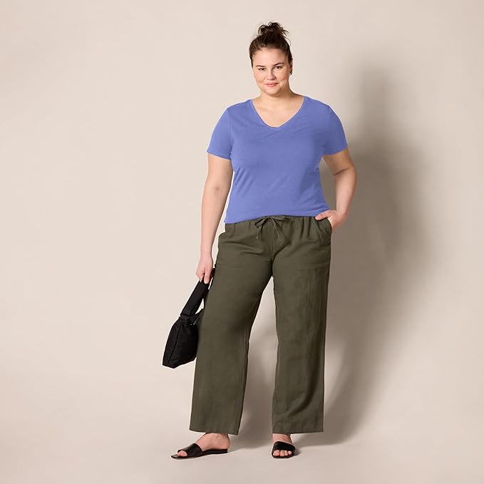 Amazon Essentials Women's Regular-Fit Short-Sleeve T-Shirt (Crewneck and V-Neck Options), Multipacks