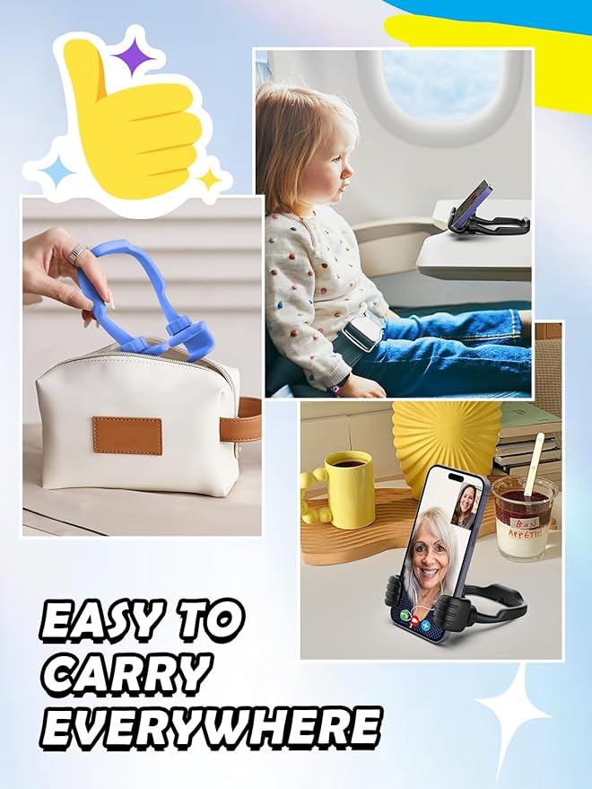 CALDEVER Easter Basket Stuffers for Teens Boys Girls Him Men Ideas: 2 Pack Thumbs Up Lazy Phone Stand Cell Phone Holder Easter Gifts for Kids Teenage Son Her Women Wife Adults Funny Cool Gadgets