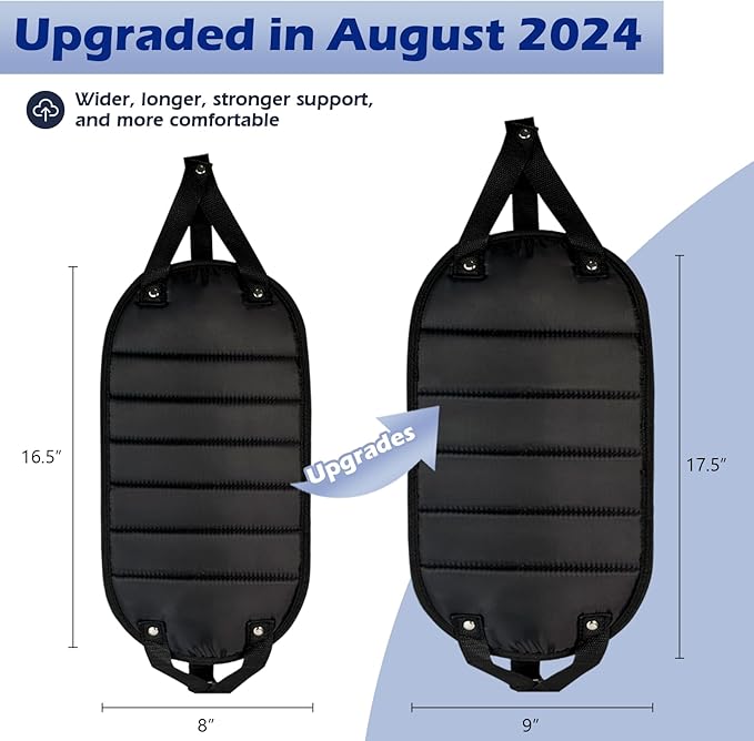 [2024 New Upgrade] 2-Pack Airplane Travel Footrest Hammock, Portable Foot Hammock Long Trip Essentials, Lightweight Airplane Foot Hanger Foot Rest for Air Travel
