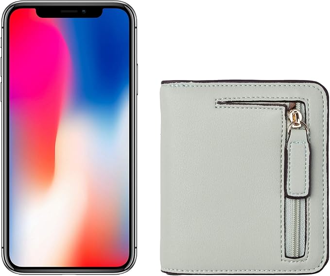 Toughergun Women’s Small Slim Leather Wallet with RFID Protection, Compact Bifold Mini Purse with Clear ID Window