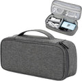 Teskyer Tech Organizer Pouch – Portable Waterproof Electronics Bag with Compartments for Cables, Chargers, Earbuds & Phone (Dark Grey)