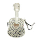 Bath and Body Works White Diamond Studded Sound-making Bling Guitar Pocketbac Hand Sanitzer Holder