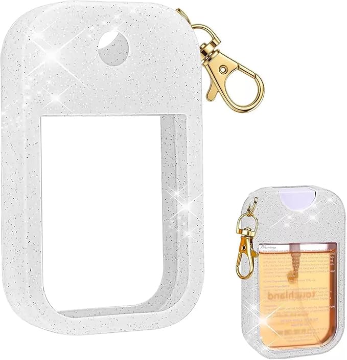 Silicone Case for Touchland Hand Sanitizer Spray – Hand Sanitizer Case Protective Holder with Keychain, Compatible with Power Mist & Glow Mist 1 fl oz