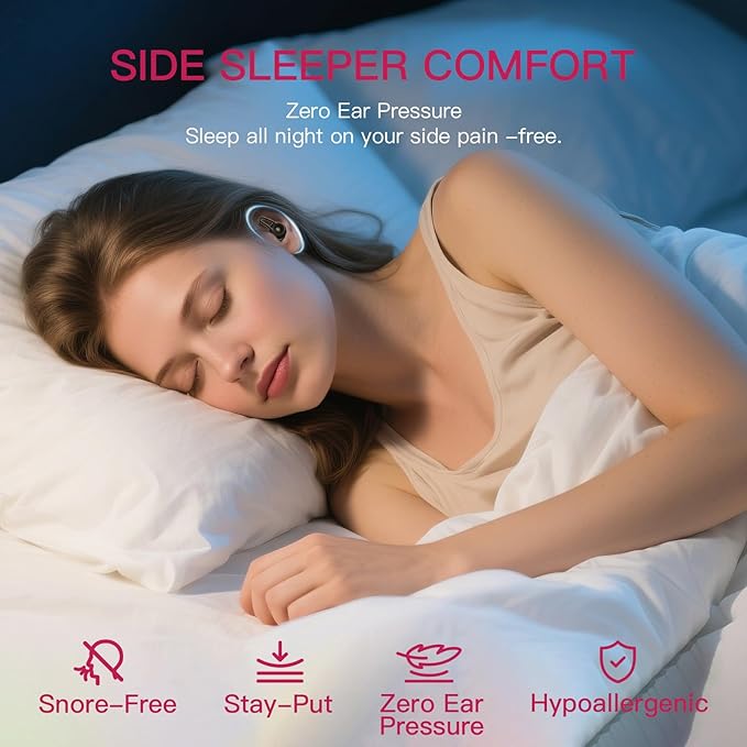 Ear Plugs for Sleeping, VOTTOUCC Side Sleeper Silicone Earplugs, Noise Reducing, Soft for Sensitive Ears, Reusable, 4 Pairs S/M/L with Case