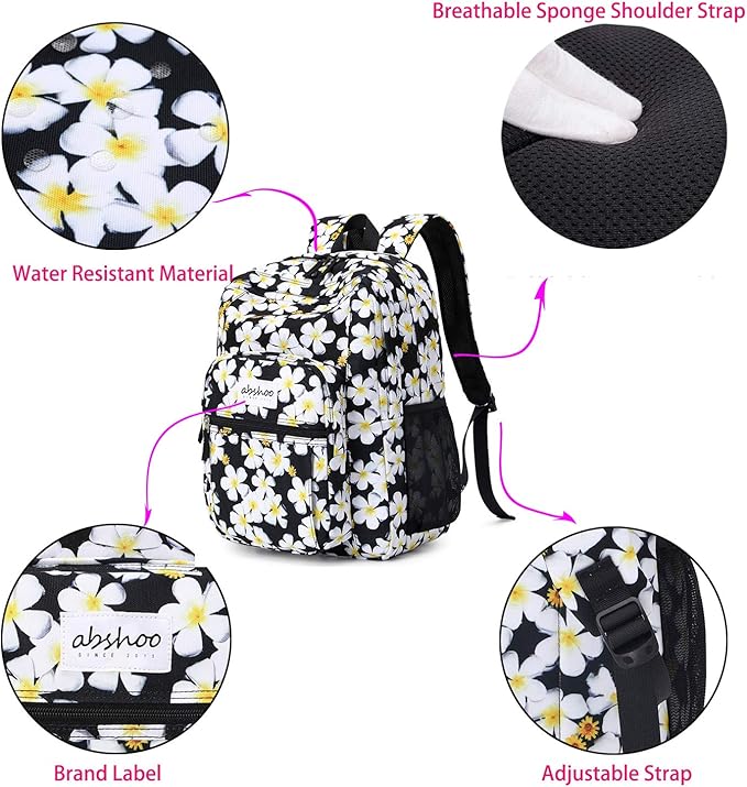 abshoo Classical Basic Travel Backpack For School Water Resistant Bookbag | For School, For School