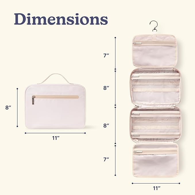 VANDEL Waterproof Hanging Toiletry Bag [TSA-Approved] Hanging Makeup Organizer Bag, Cosmetic Travel Bags for Women, Makeup Case Toiletries Organizer Hygiene Bathroom Shower Caddy - White Leopard