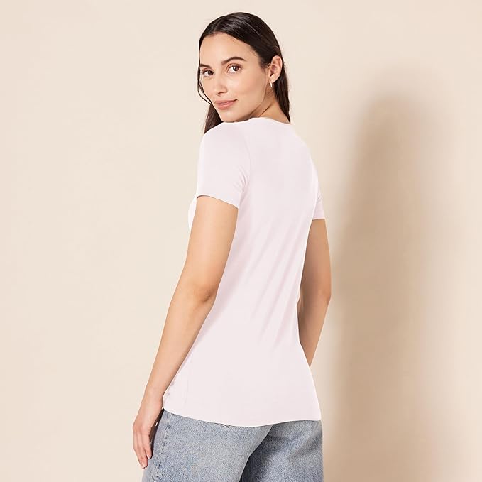 Amazon Essentials Women's Regular-Fit Short-Sleeve T-Shirt (Crewneck and V-Neck Options), Multipacks