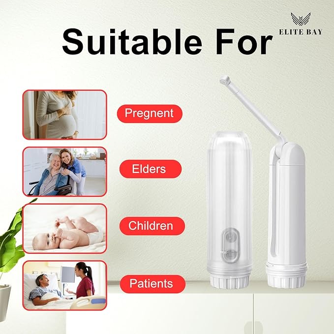 Portable Bidet Bottle – Travel-Friendly, Squeeze Bottle Design, Adjustable Spray for Personal Hygiene, Camping.