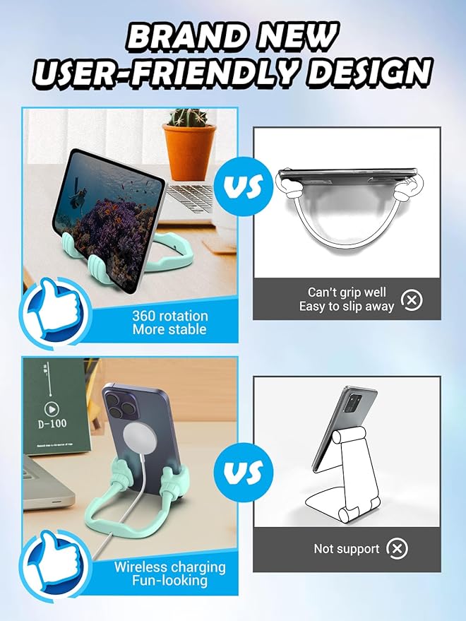 Gifts for Boys Girls Teens Kids: Thumbs Up Lazy Phone Stand Holder for Desk Funny Gadgets Teenage Tween Man Woman Dad Father Mother Mom Husband Wife Adults Stocking Stuffers Who Have Everything