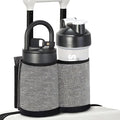 Luggage Cup Holder for Suitcases Free Hands, Travel Accessories, Luggage Cup Caddy Gifts, Beverage Holder, Universal Luggage Accessories for Flight Attendants, Business Travelers, Grey