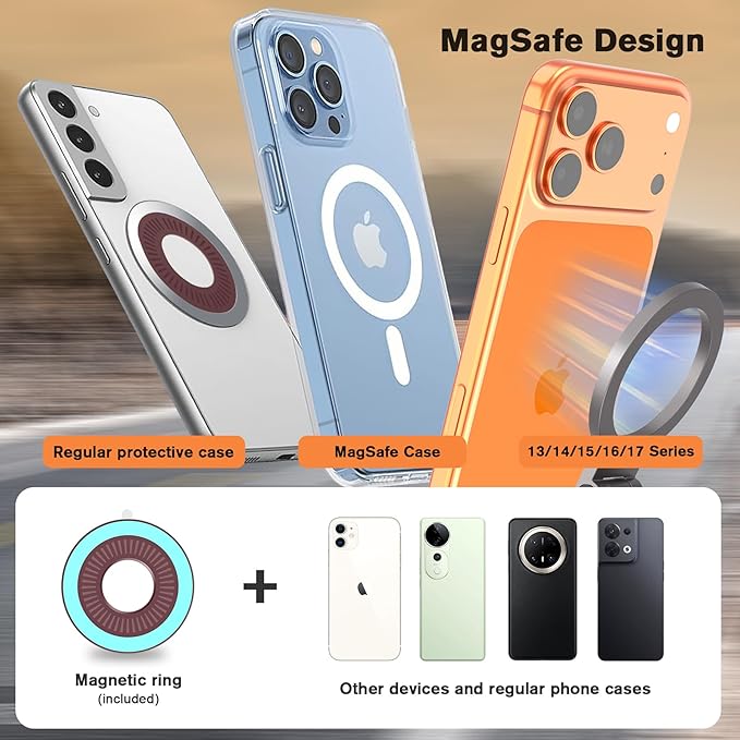 Airplane Phone Holder Travel Essentials for Women Magnetic Phone Holder for Plane Tray Table & Luggage Handle,Travel Sized 360° Rotation Foldable Desk Phone Stand for Long Flight Flying Claret