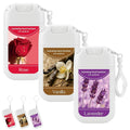 Set of 3 Power Mist Hydrating Hand Sanitizer Spray Bulk with Keychain Travel Size Portable Hand Sanitizer 1 Fl. oz Compact Spray Bottle Lavender Rose Vanilla Scent for Women Graduation Gifts