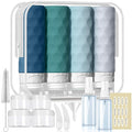 Silevoler 16pack Travel Bottles for Toiletries, TSA Approved Travel Size Containers Set, Leak Proof Refillable Liquid & Creams Toiletries Accessories Kit W/Toiletry Bag (Mint Green)