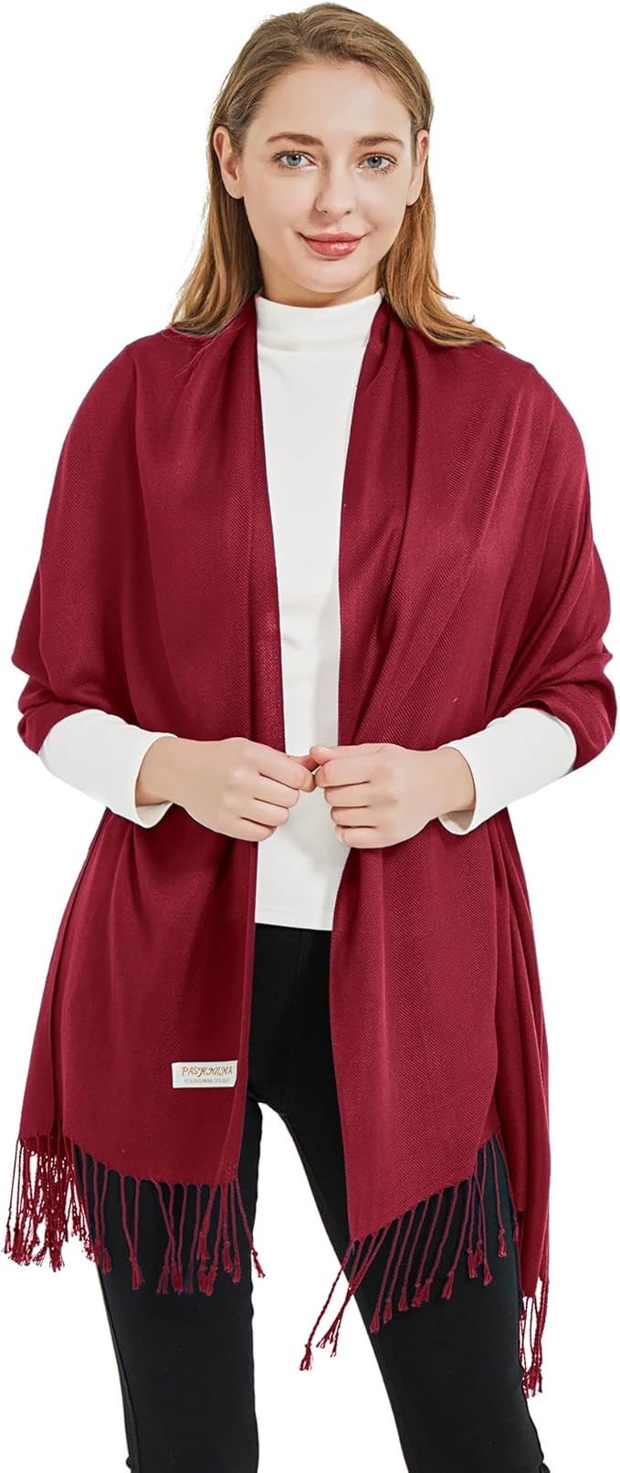 Soft Silky Pashmina Shawl Wraps Solid Colors Scarf for Wedding Evening Dresses