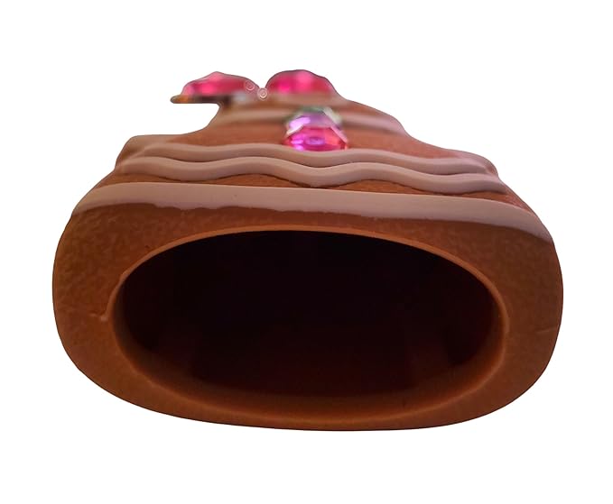 Bath and Body Works Neon Miss Gingerbread with Gemstones and Pink Bow Pocketbac Hand Sanitzer Holder