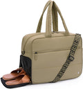 CLUCI Weekender Travel Bag for Women Puffer Tote Bag Carry On Duffle Overnight Bags with Shoe Compartment