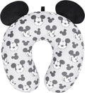 FUL Disney Mickey Mouse Travel Neck Pillow for Airplane, Car and Office Comfortable and Breathable, Grey