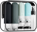 Mrsdry 16 Pack Travel Bottles - Silicone Toiletries Containers, Leak Proof Refillable Shampoo & Conditioner Essentials