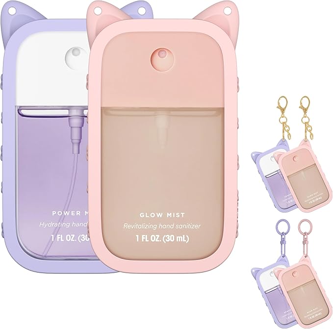 Sonnorel Silicone Case Compatible with Touchland Hand Sanitizer Spray (Fit for 1 FL OZ/30 mL Ver), Portable keychain