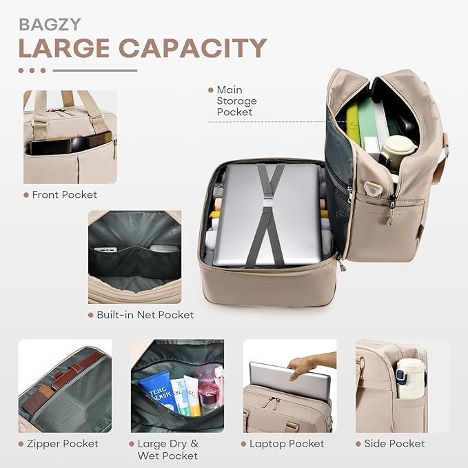 40x30x15cm Personal Item Travel Bag 16x12x6 Under-seat Carry on Bags for Airplanes 20L Expandable 30L Lightweight Duffle Bag Weekender Bags with Wet Pocket for Gym Overnight Hospital Pink