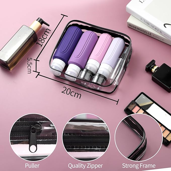 Mrsdry 16 Pack Travel Bottles for Toiletries, Oversize 6oz Silicone Travel Containers, Leak Proof Refillable Liquid Shampoo And Conditioner Travel Essentials
