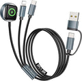 Travel Essentials for Apple Watch Charger,3 in 2 USB C Cable for Multi Charging Cable Cord,Vacation Camping RV Essentials Portable Designed for iWatch &iPhone 17-11 -5FT ﻿