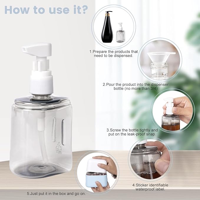 Yamadura Travel Bottles for Toiletries, TSA Approved, 2 Pack Refillable Pump Bottles, Green