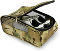 Golf Shoe Bag, Outdoor Zipper Sports Shoe Strap Bag with Air Mesh Ventilation, Durable Waterproof Golf Shoe Carry Bags with Sturdy Handle for Gym, Soccer, Running & Suitcase Packing(Green Camouflage)