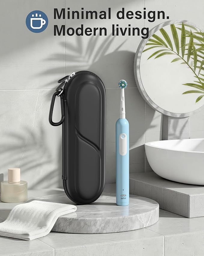 ProCase Toothbrush Travel Case for Oral-B/Oral-B Pro 1000 1500 5000 7000 7500 6000 9600/ Phlips Sonicare 4100 5100 1100 6100 5300 Oral-B iO Electric Toothbrush Portable Hard Container -Black
