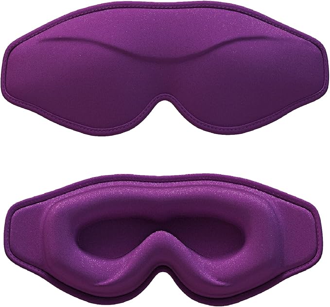 Sleep Eye Mask for Men Women, 3D Contoured Sleeping Mask, Soft Comfort Blindfold & Eye Cover for Flight Travel Yoga Nap