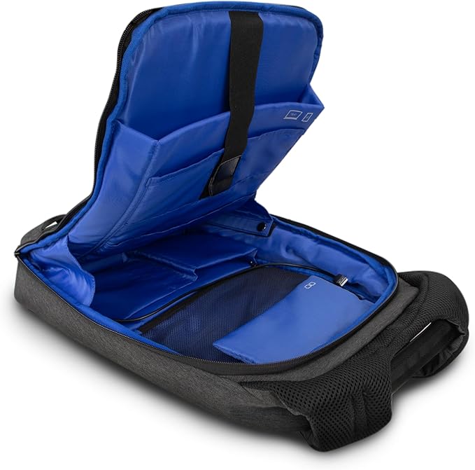 AT&T Essentials 15" Laptop Backpack - School/College Bag with USB Port, TSA Lock, Anti-Theft & Waterproof